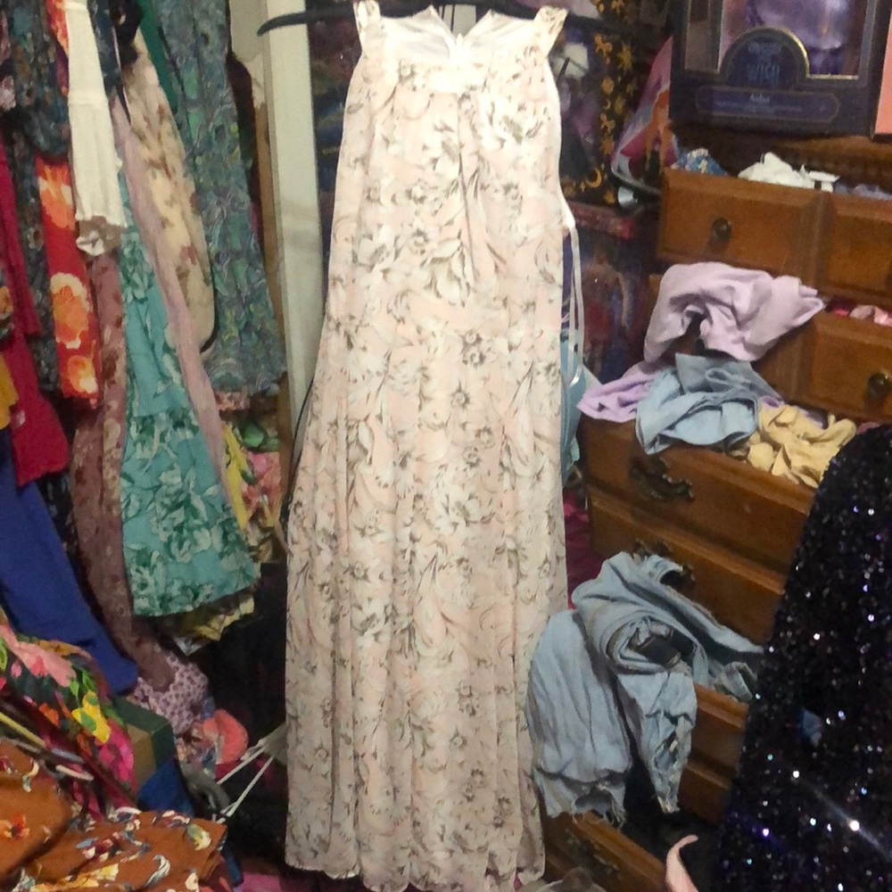 Tommy Hilfiger Floral Maxi Dress - Pink and White